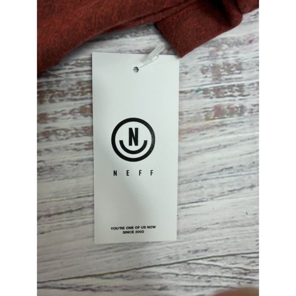 NWT Neff  Logo Heather Maroon Short Sleeved T-Shirt 3XL - Picture 4 of 6